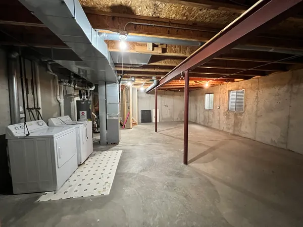 a view of a indoor garage