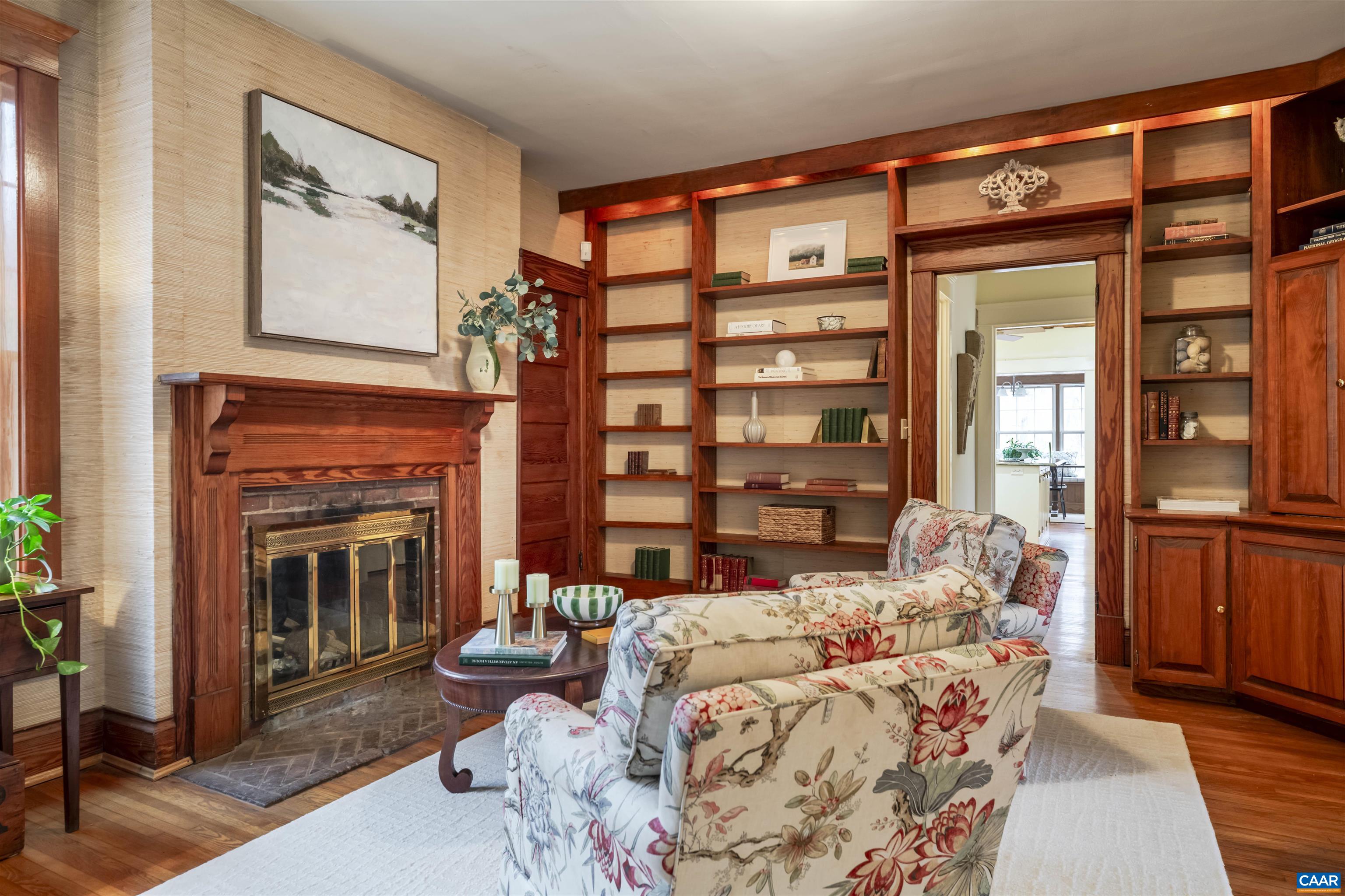 4035 Edge Valley Road North Garden, VA 22959 - Photo 21 of 57 a bedroom with a large bed and a fireplace