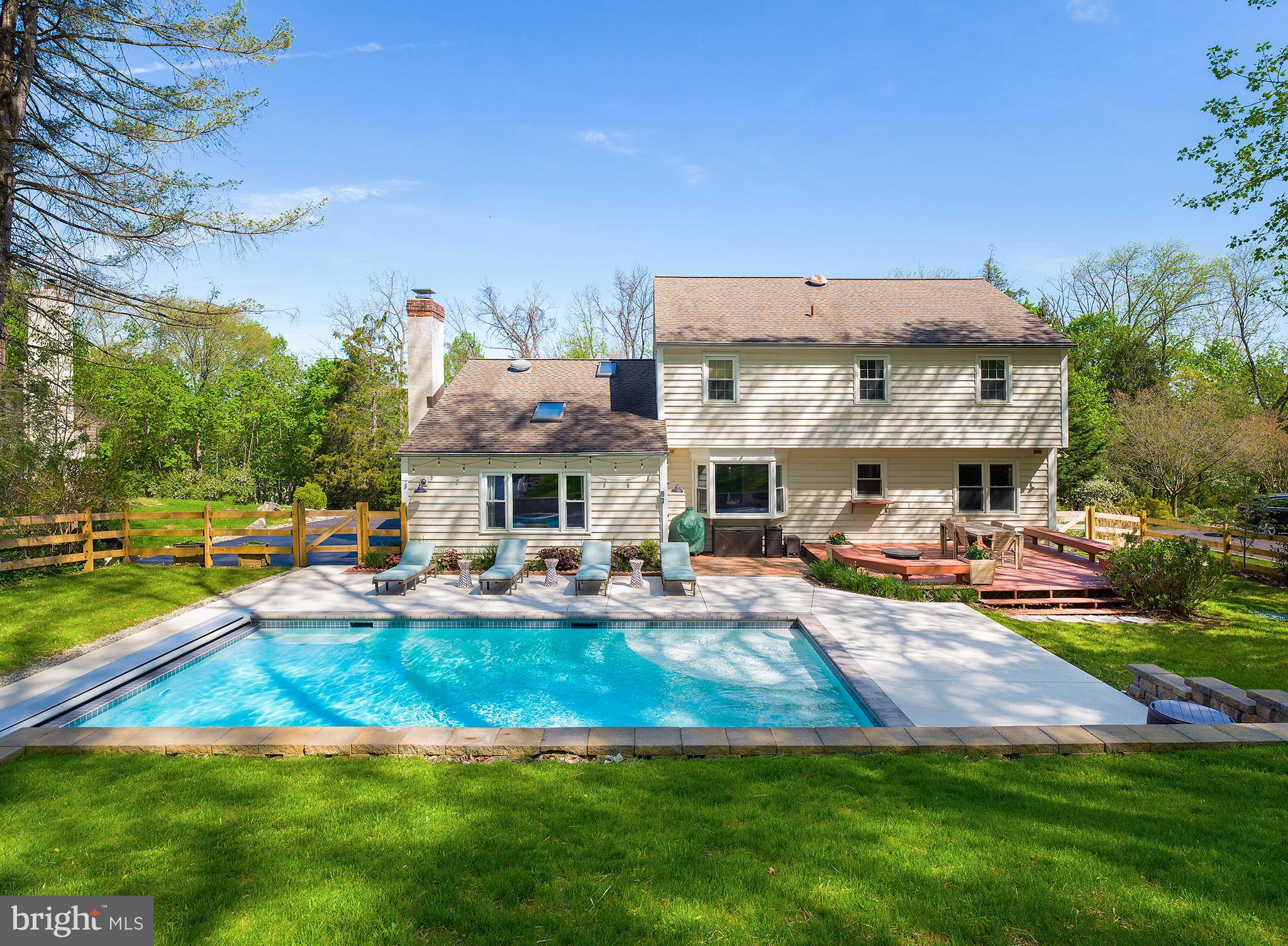 1728 Valley Greene Road Paoli, PA 19301 - Photo 2 of 27 Rear Exterior with New Heated Swimming Pool