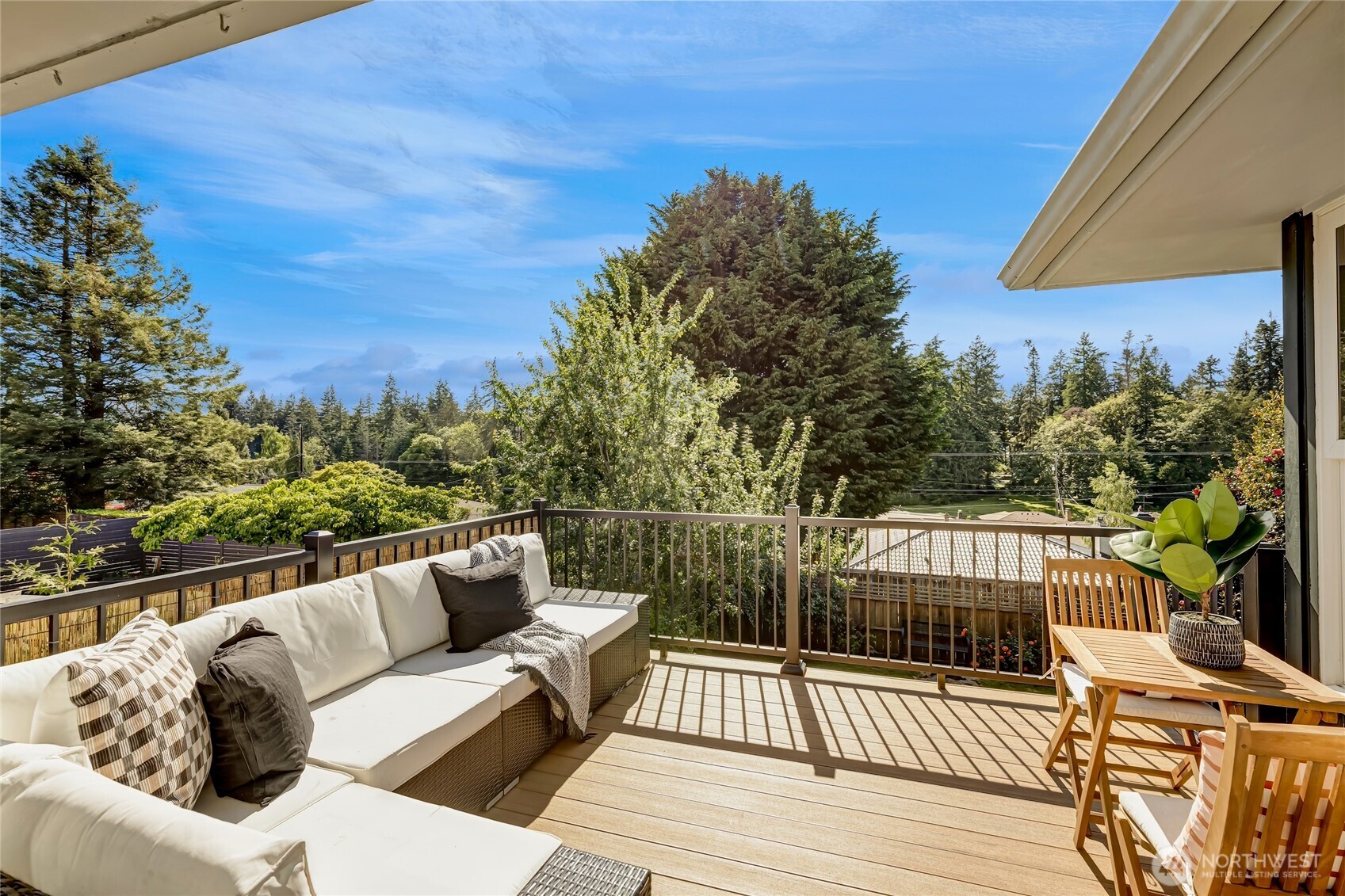 7571 45th Avenue Southwest Seattle, WA 98136 - Photo 14 of 40 a view of a balcony with furniture