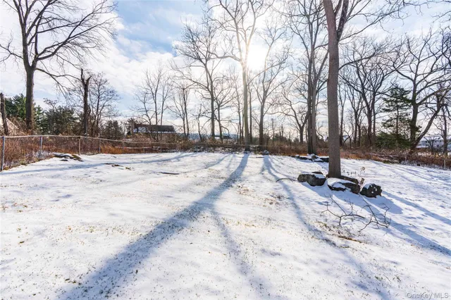 a front view of a house with a yard covered in snow