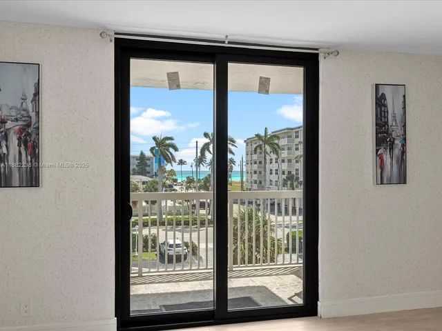 a view of a living room from a window