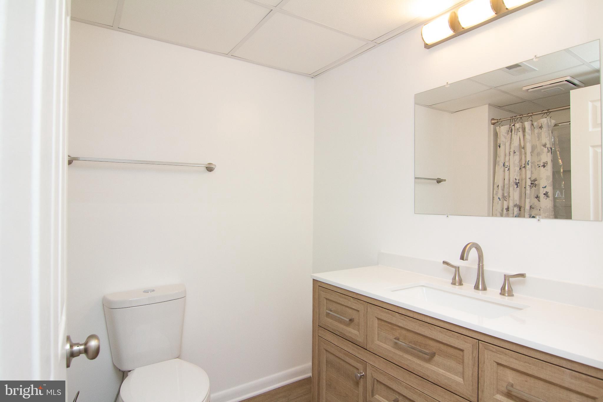 1526 Manchester Road Westminster, MD 21157 - Photo 24 of 41 a bathroom with a toilet sink vanity and mirror
