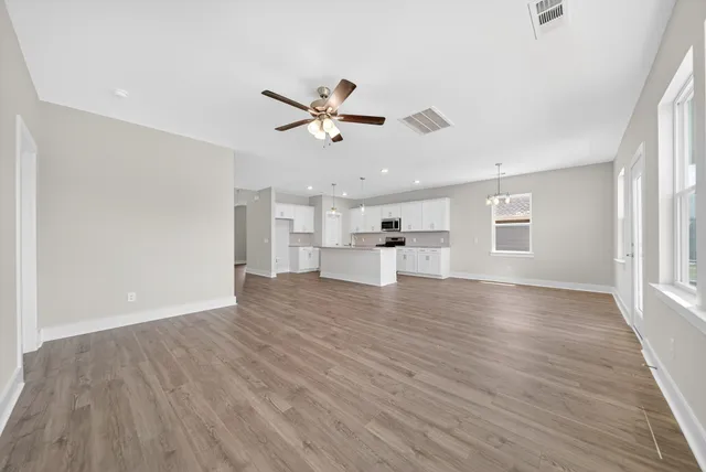 an empty room with a window