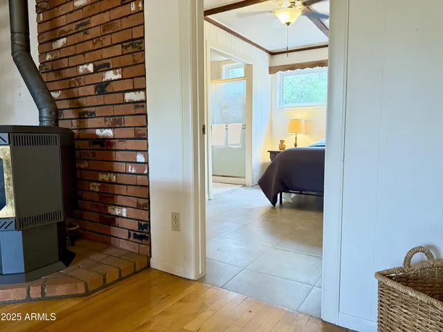 a view of living room with furniture and a rug