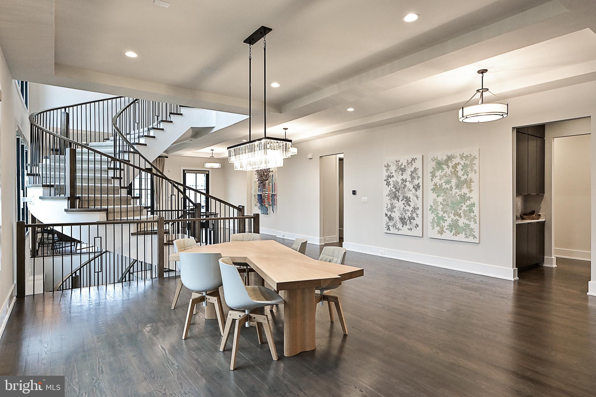 7126 Merrimac Drive McLean, VA 22101 - Photo 25 of 98 a view of a dining room with furniture wooden floor and chandelier