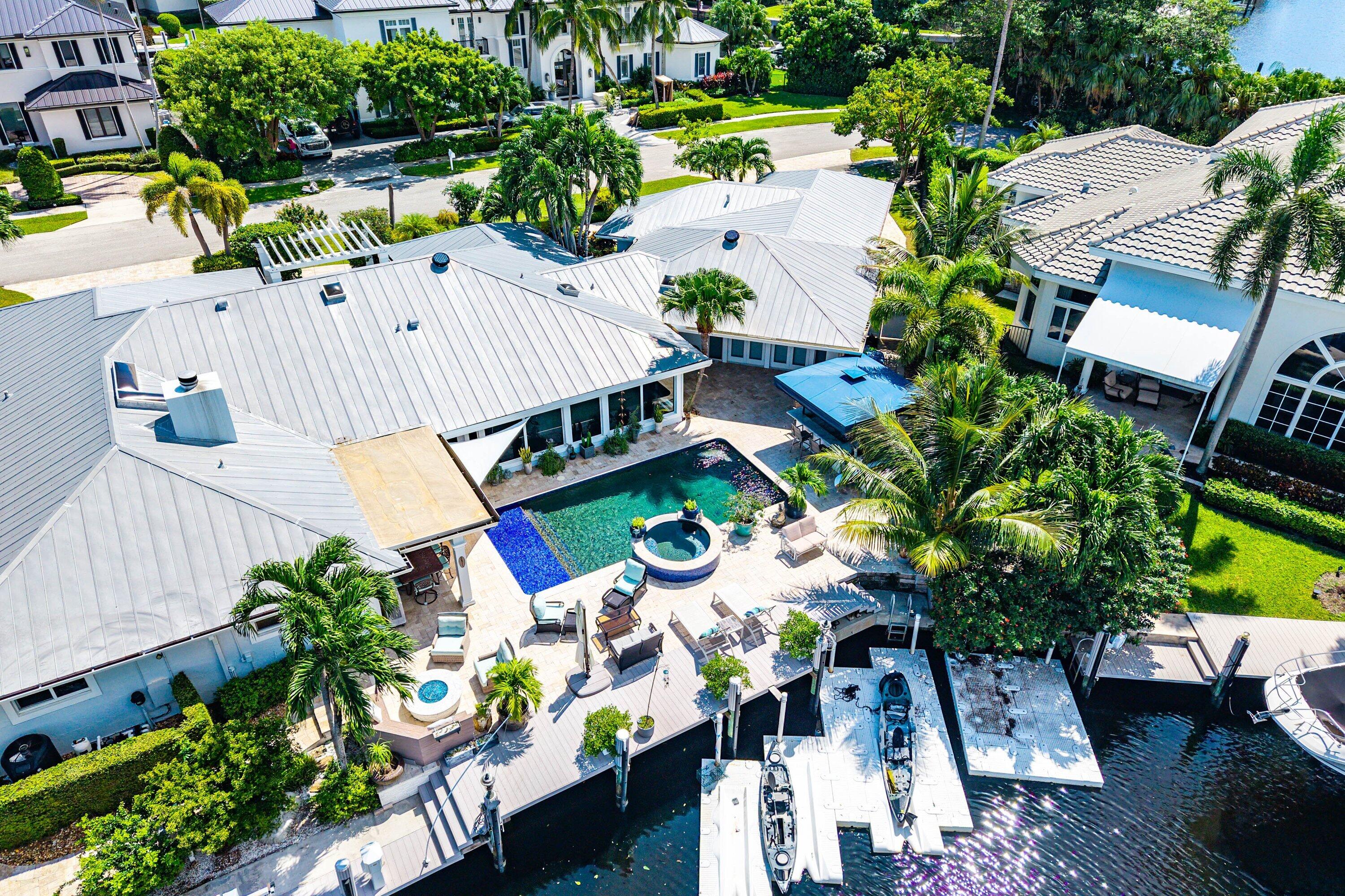 7425 Northeast Bay Cove Court Boca Raton, FL 33487 - Photo 77 of 86 Dock Area Aerial