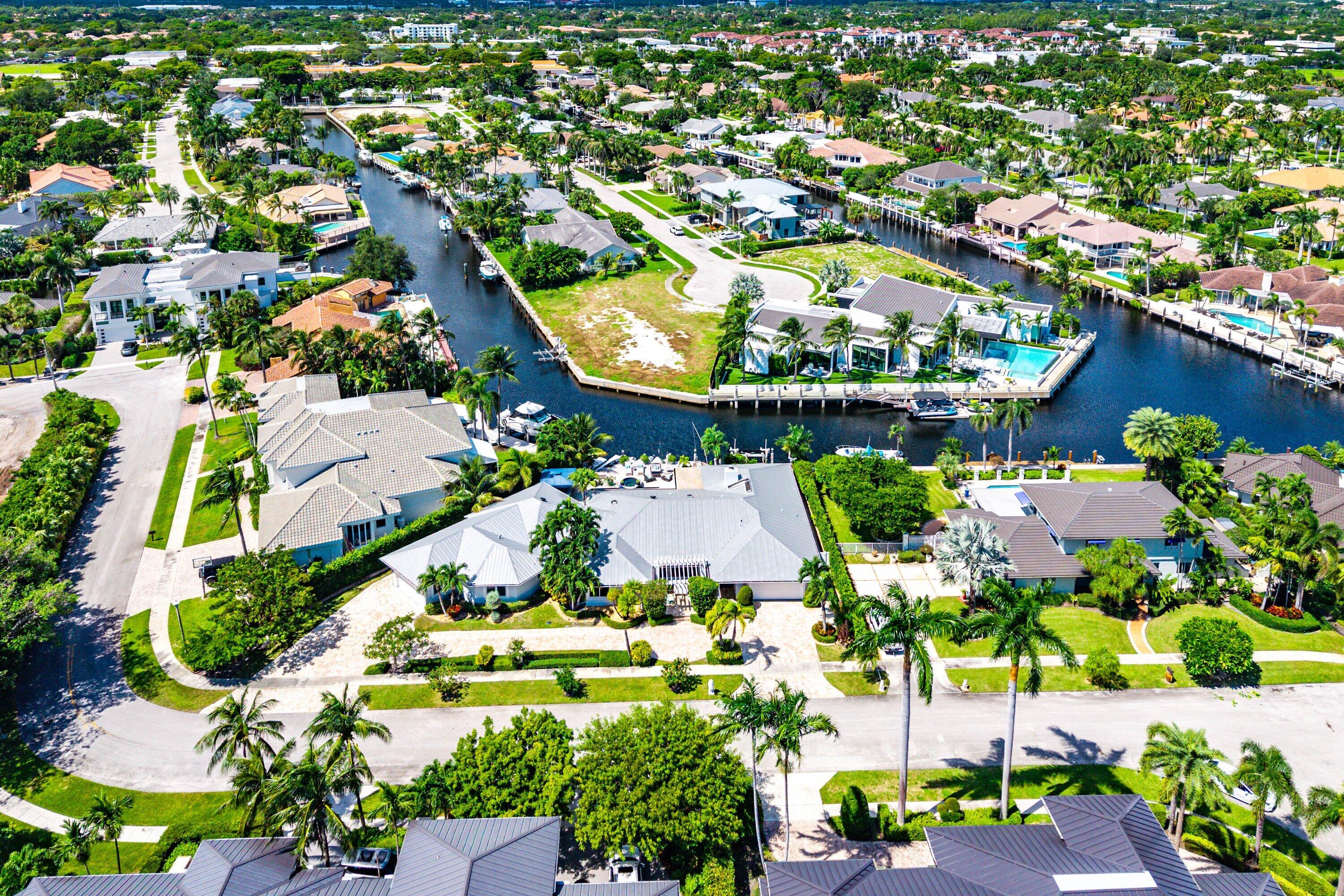 7425 Northeast Bay Cove Court Boca Raton, FL 33487 - Photo 79 of 86 West Canal Aerial