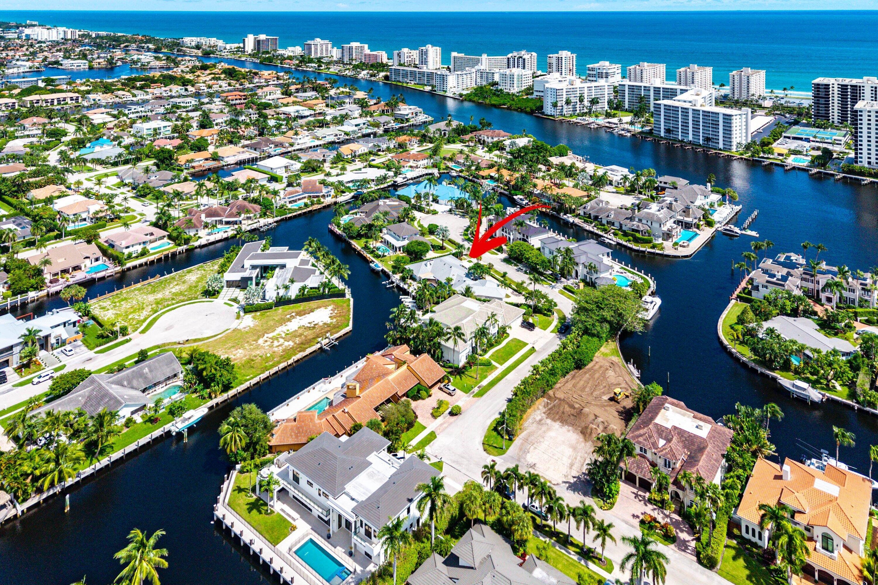 7425 Northeast Bay Cove Court Boca Raton, FL 33487 - Photo 81 of 86 Northeast Aerial w/ Intracoastal