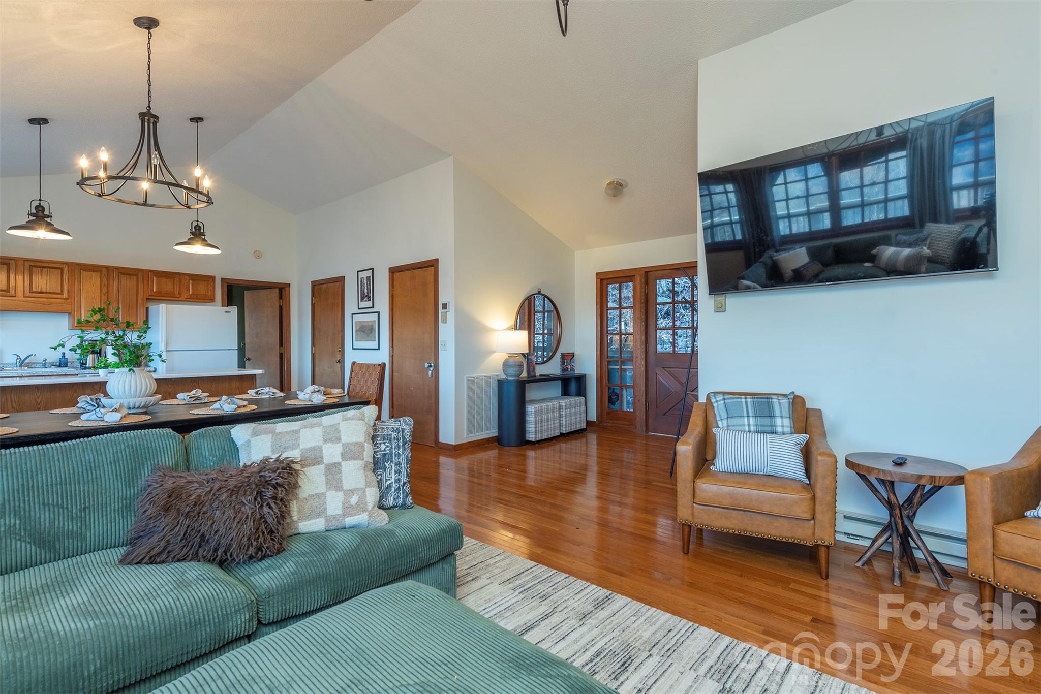 322 Goldenleaf Road Mars Hill, NC 28754 - Photo 24 of 47 a living room with furniture and wooden floor