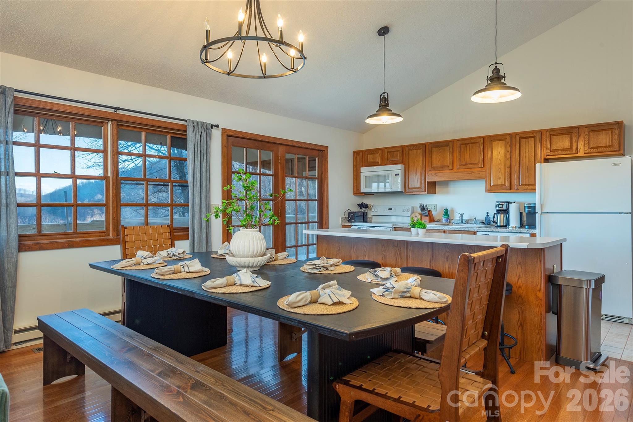 322 Goldenleaf Road Mars Hill, NC 28754 - Photo 25 of 47 a view of a dining room with furniture window and outside view