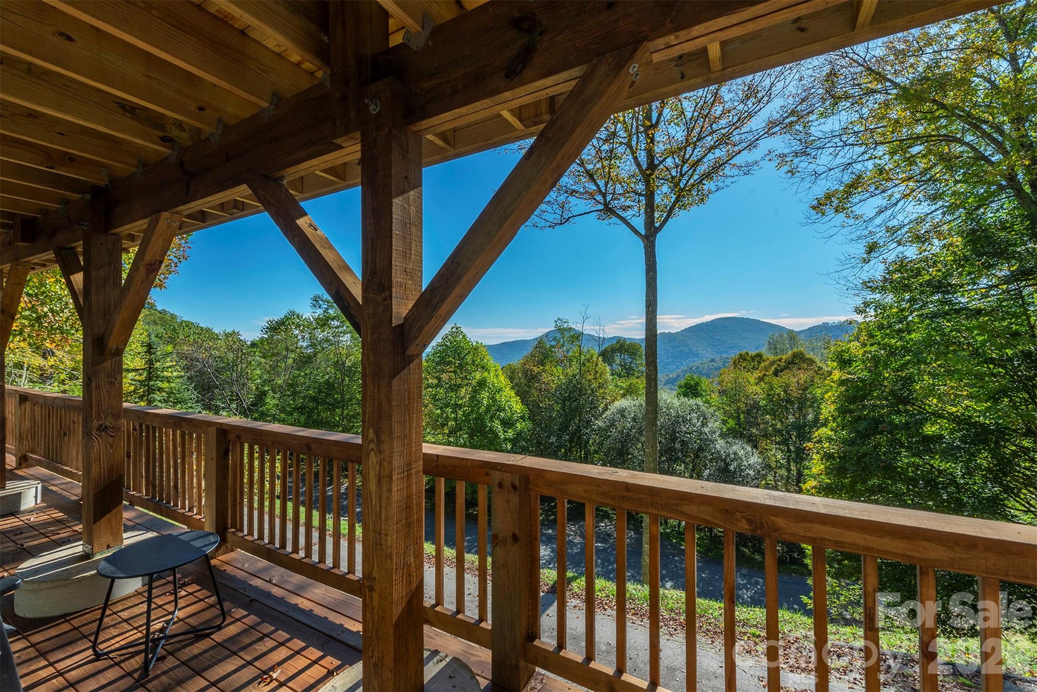 322 Goldenleaf Road Mars Hill, NC 28754 - Photo 41 of 47 a view of a balcony with wooden floor