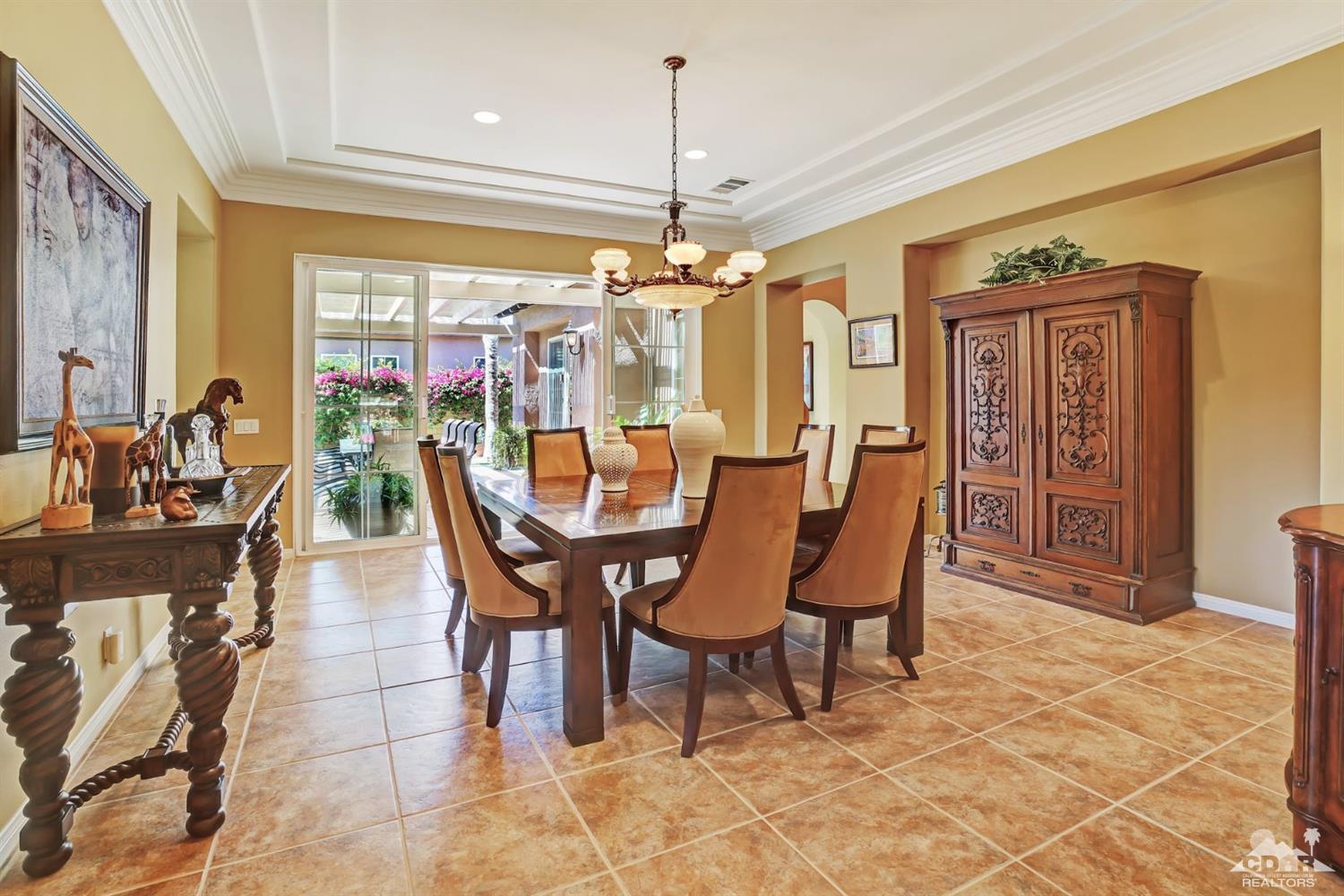 5 Via Santa Velera Rancho Mirage, CA 92270 - Photo 20 of 90 a view of a dining room with furniture window and outside view