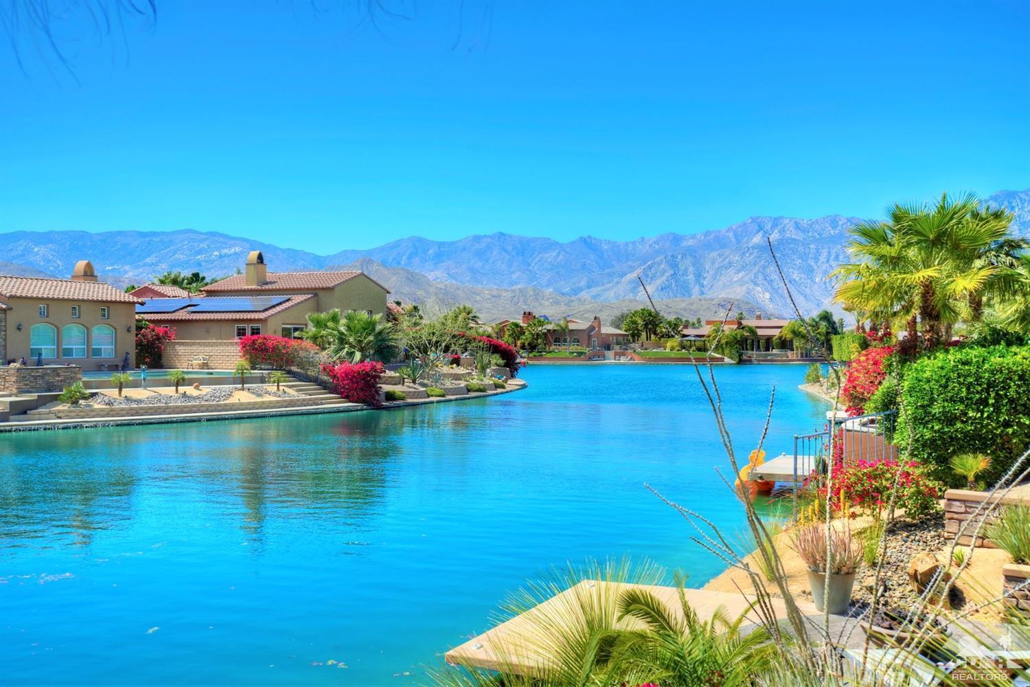 5 Via Santa Velera Rancho Mirage, CA 92270 - Photo 77 of 90 a view of a lake with a mountain