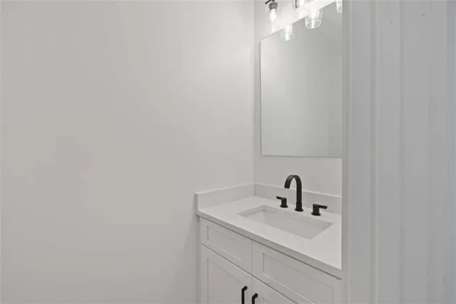 a view of small space with racks on the wall