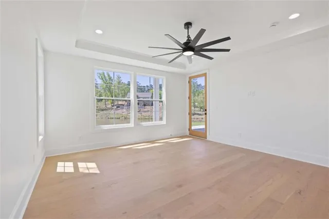 a bathroom with a bathtub and shower