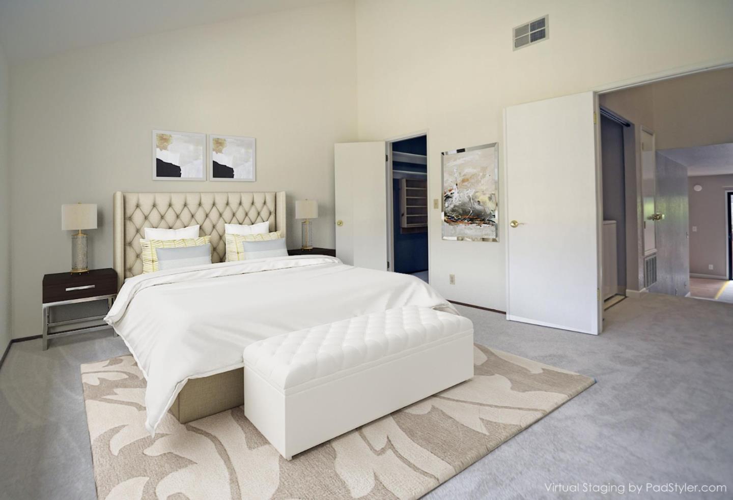584 Valeri Ruth Court Santa Clara, CA 95050 - Photo 22 of 27 a large white bed in a white room