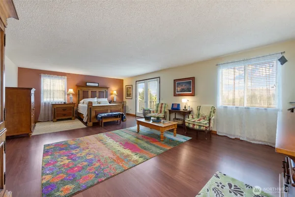 a living room with furniture and a couch