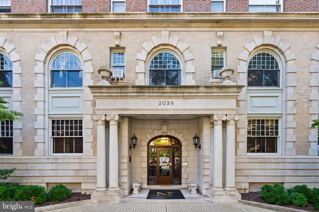 a front view of a house with a outdoor space