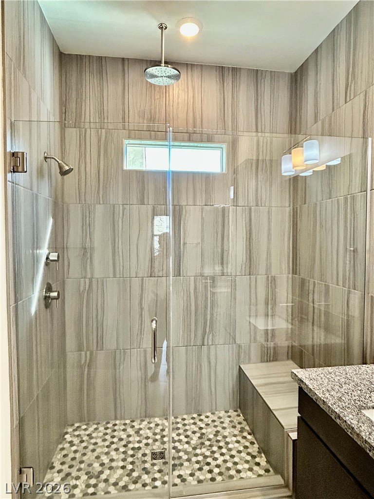 4262 Swift Street Las Vegas, NV 89135 - Photo 59 of 75 Full bath with a stall shower and vanity