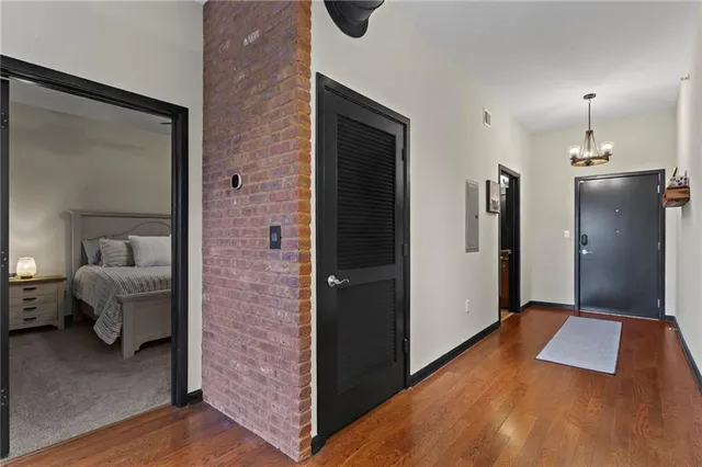 a view of livingroom with furniture and closet