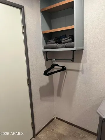 a close view of closet