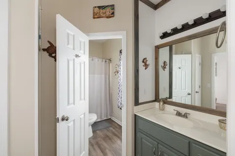 a room with furniture