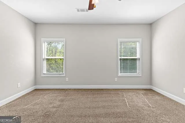 an empty room with a window