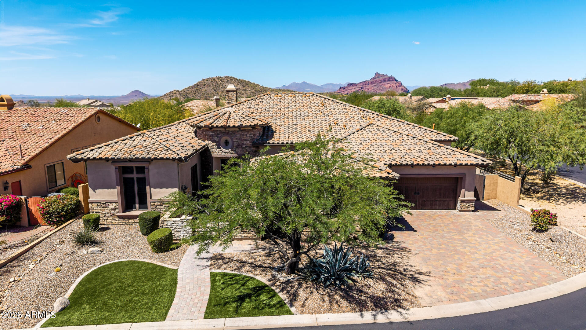 4046 North Silver Ridge Circle Mesa, AZ 85207 - Photo 55 of 61 front view of a house with a porch