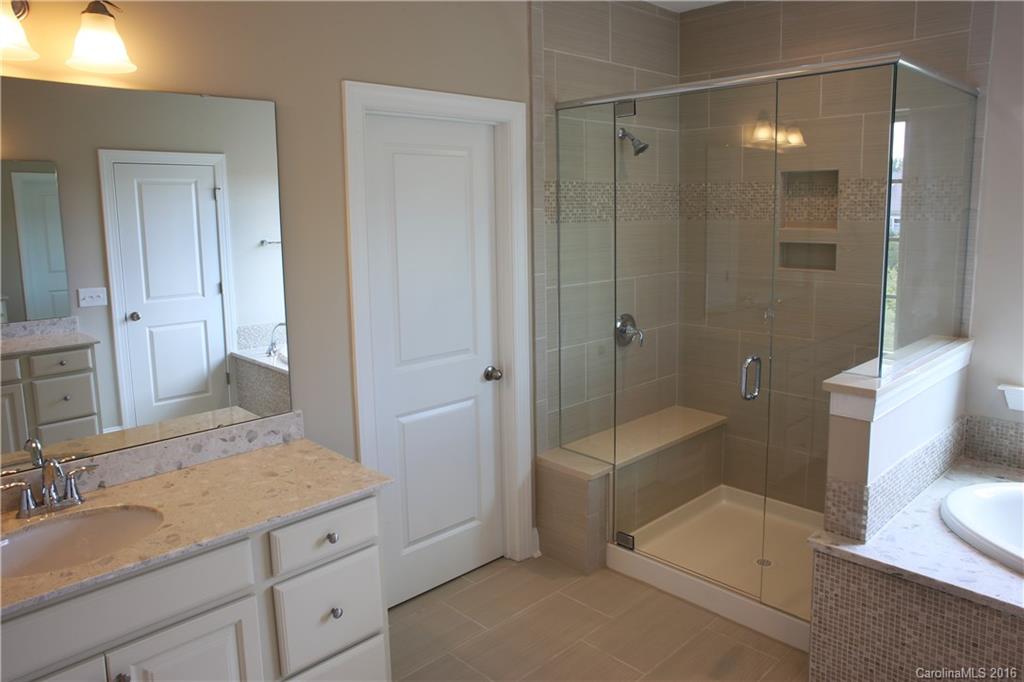 294 Helton Lane, Unit 8 Fort Mill, SC 29708 - Photo 15 of 19 a bathroom with a granite countertop sink a toilet and shower