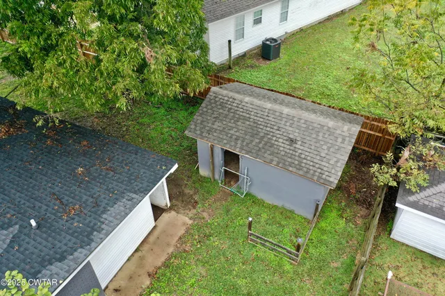 a aerial view of a house