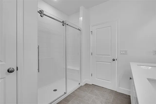 an empty room with an entryway