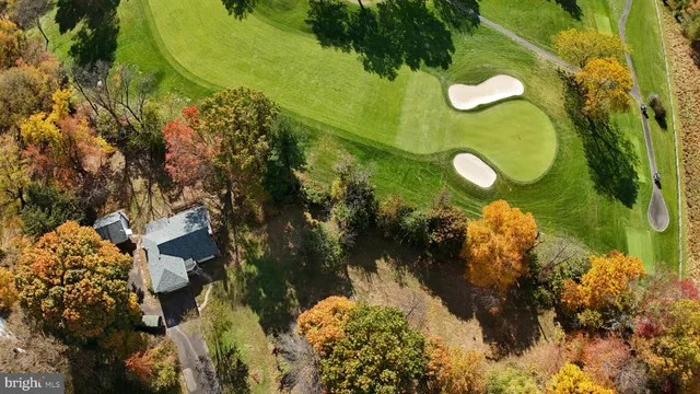 a view of a house with a yard and large tree