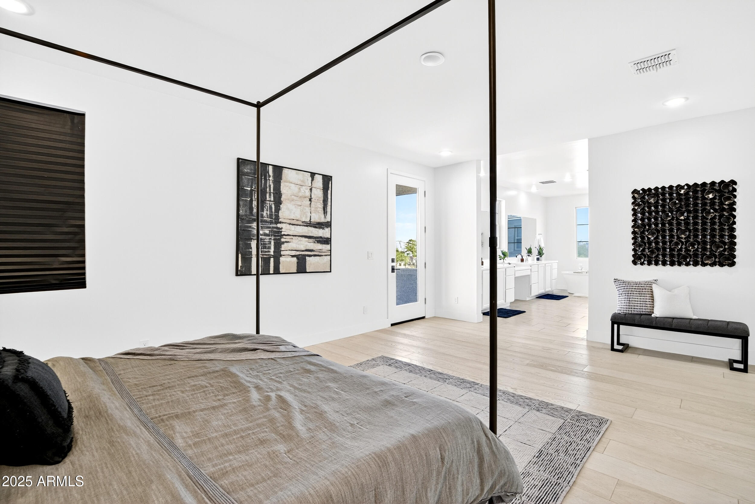 4247 South Element Mesa, AZ 85212 - Photo 55 of 120 a bedroom with a bed a desk and chair