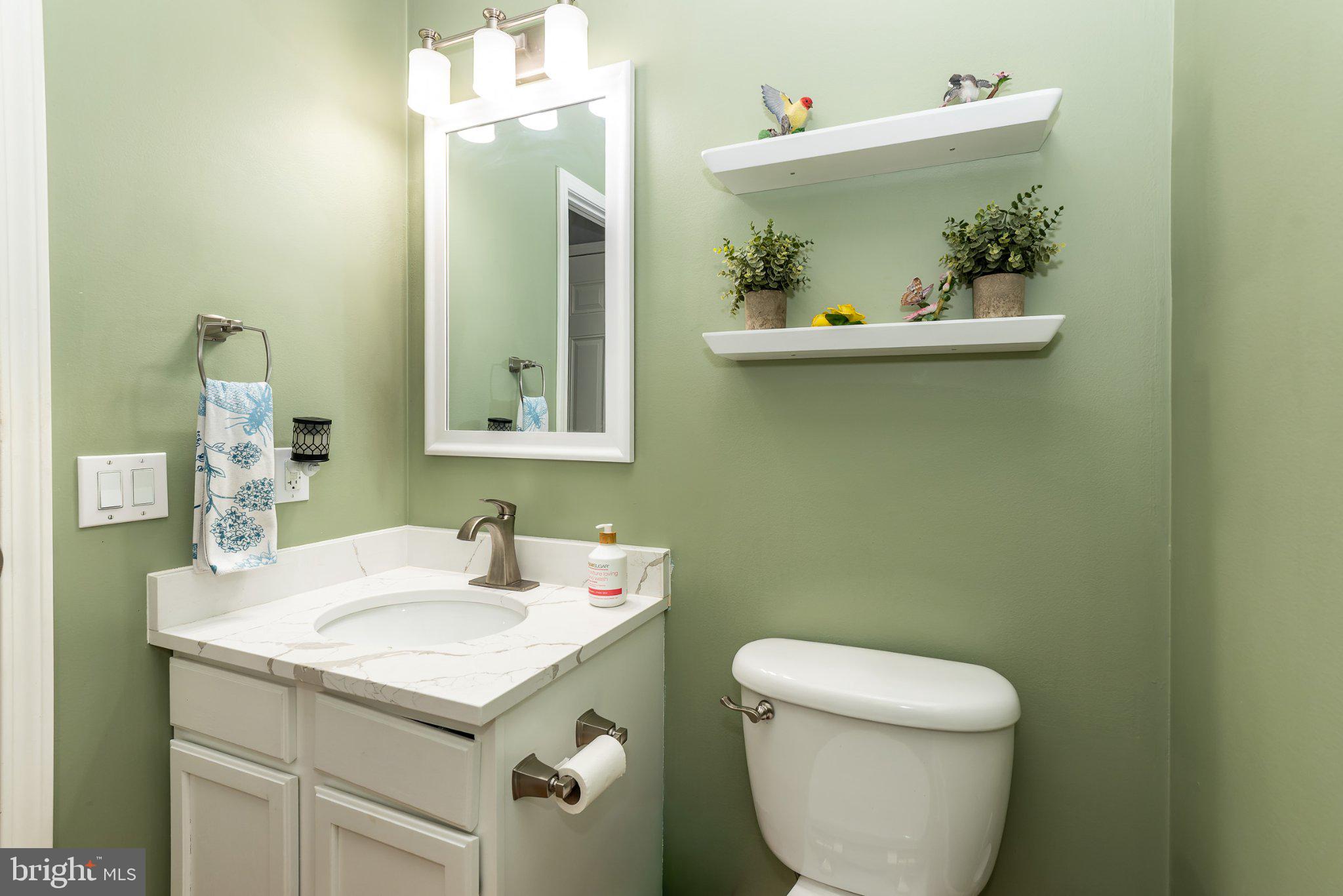 309 East Weymouth Road Newfield, NJ 08344 - Photo 6 of 10 Charming green-hued bathroom oasis.