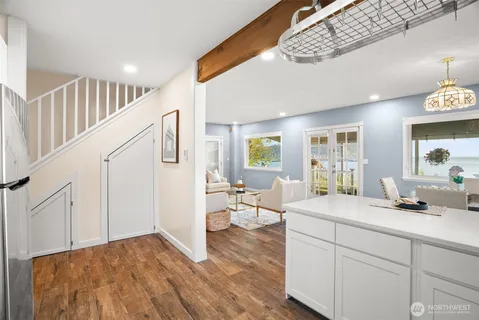 a very nice looking room with a large window