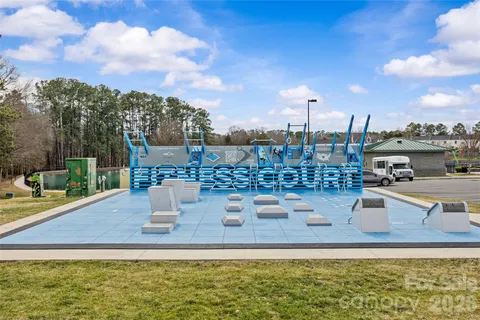 a view of a lake with a terrace