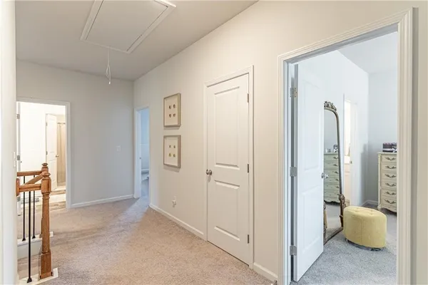 an aerial view of a highlighted house