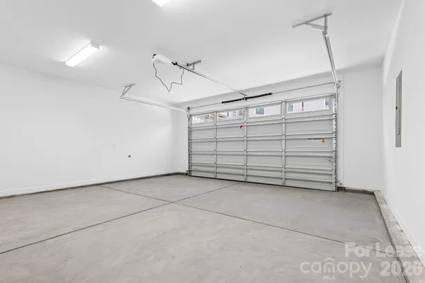 a view of a garage