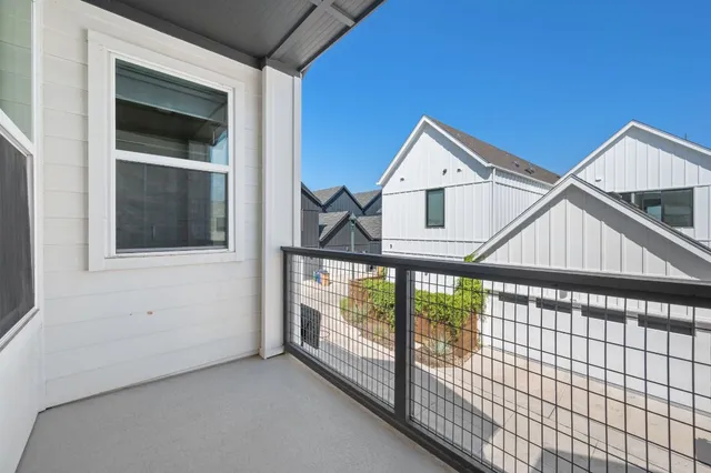 a view of a house with a balcony