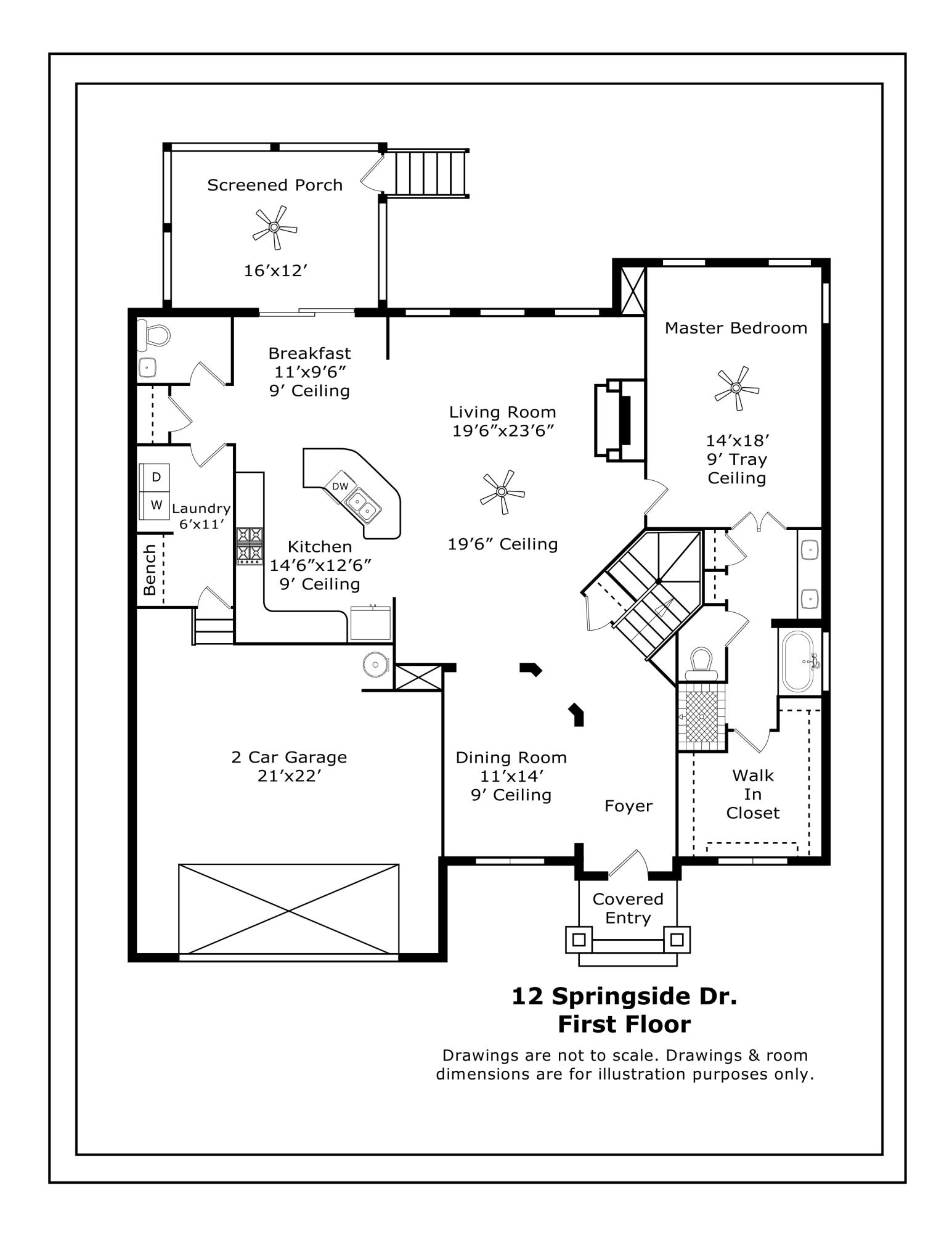12 Springside Spring Lake Spring Lake, NC 28390 - Photo 34 of 35 1 st floor plan