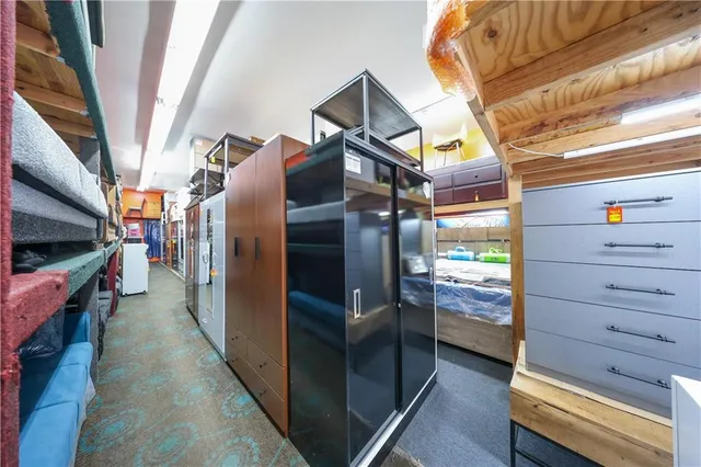 a view of storage and utility room