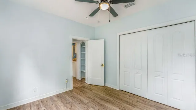 a view of entryway with wooden floor