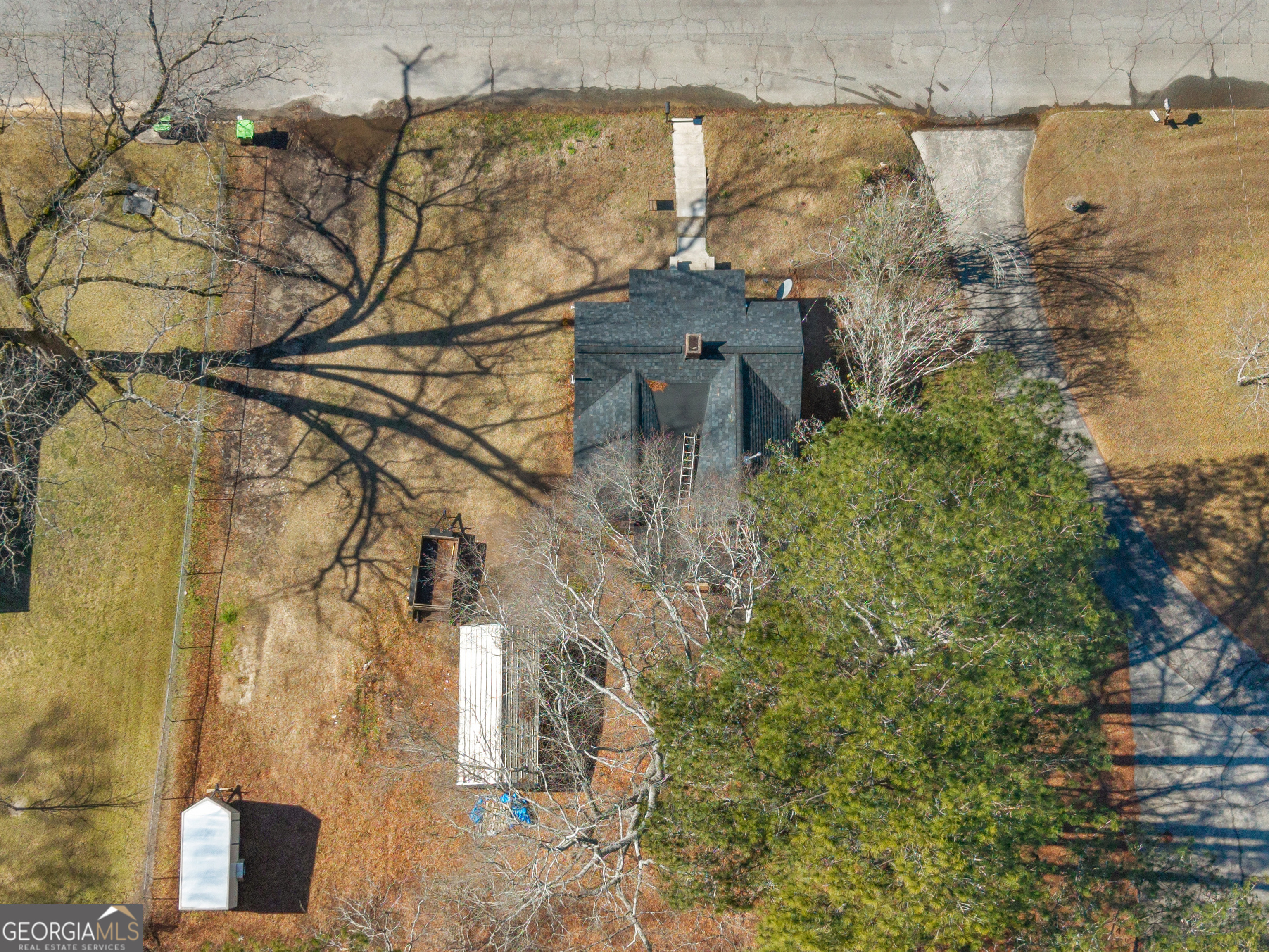 149 Akins Street Barnesville, GA 30204 - Photo 25 of 27 a aerial view of a house with a yard