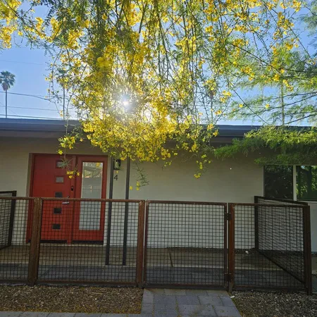 a view of a wrought iron fences