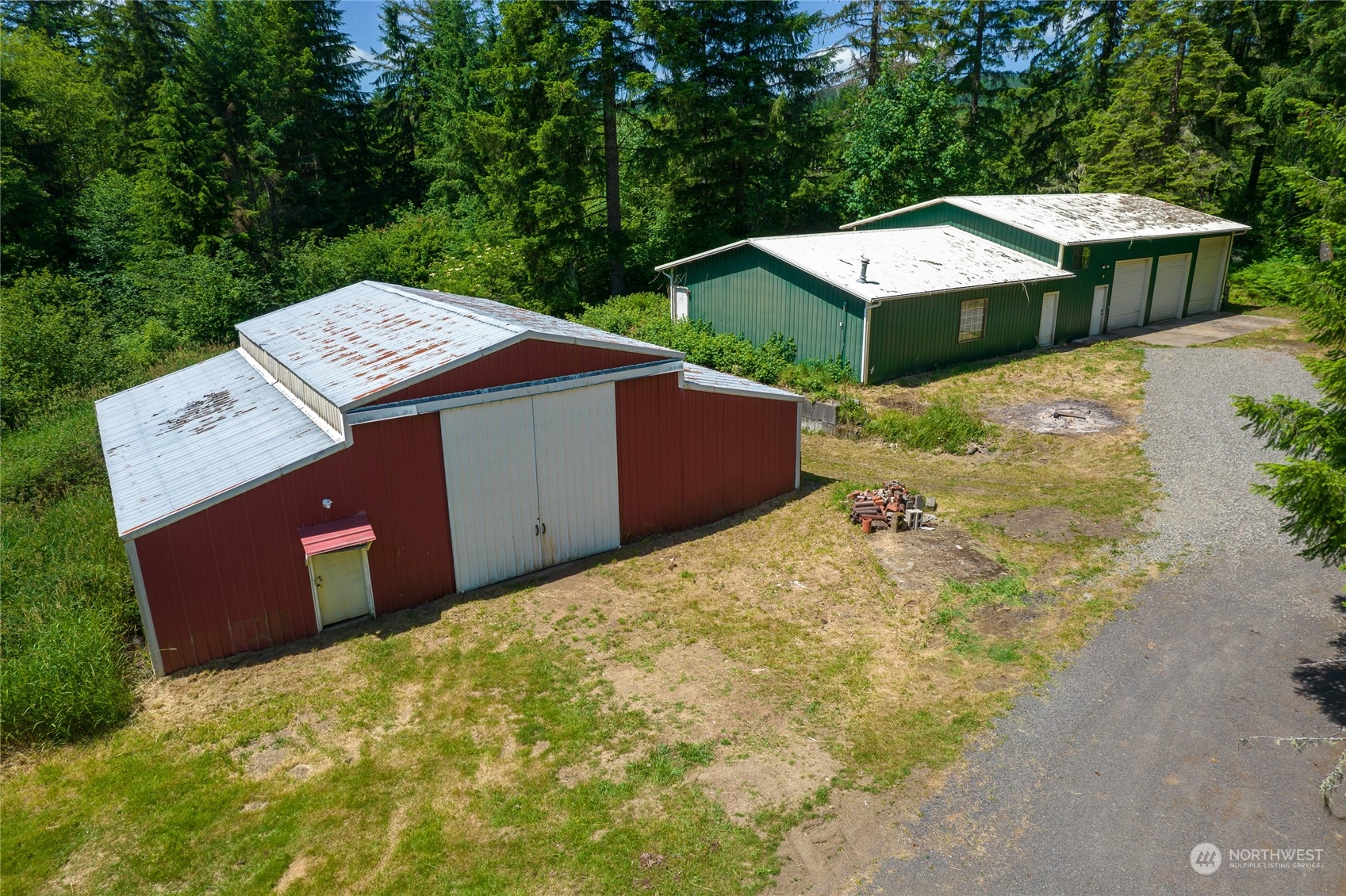 828 Lucas Creek Road Chehalis, WA 98532 - Photo 3 of 36 aerial view of a house with yard and patio