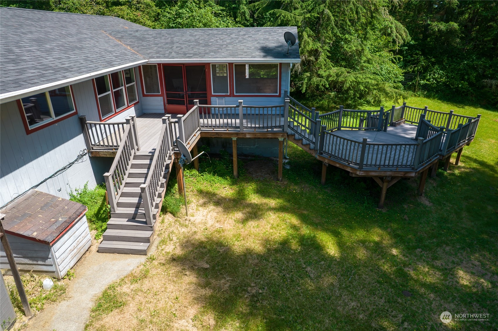 828 Lucas Creek Road Chehalis, WA 98532 - Photo 31 of 36 a view of a house with backyard and sitting area