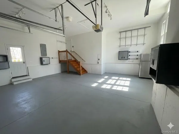 a view of deck and wooden floor