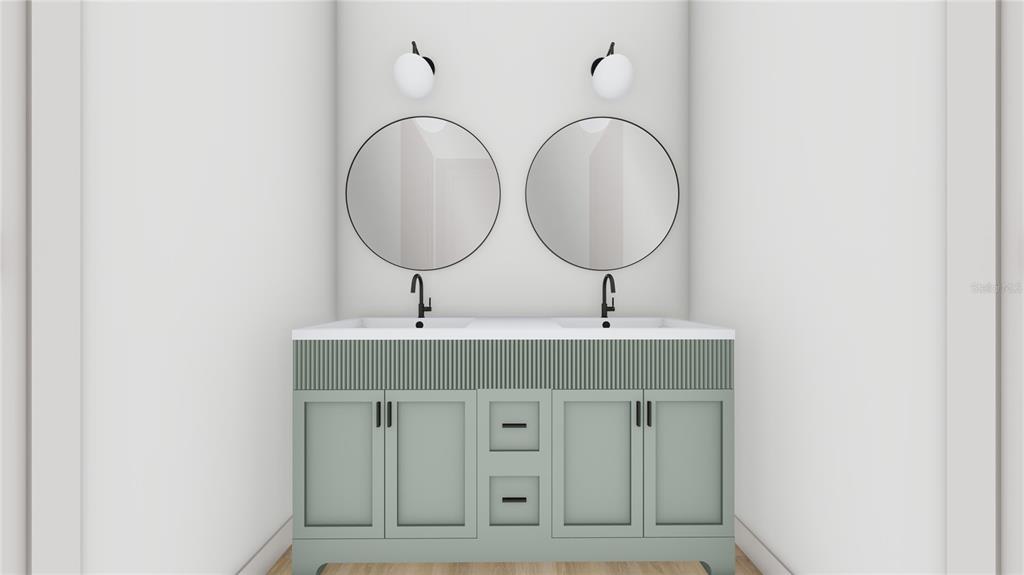 1505 West Arch Street, Unit 1 Tampa, FL 33607 - Photo 21 of 27 a bathroom with 2 sink and a mirror