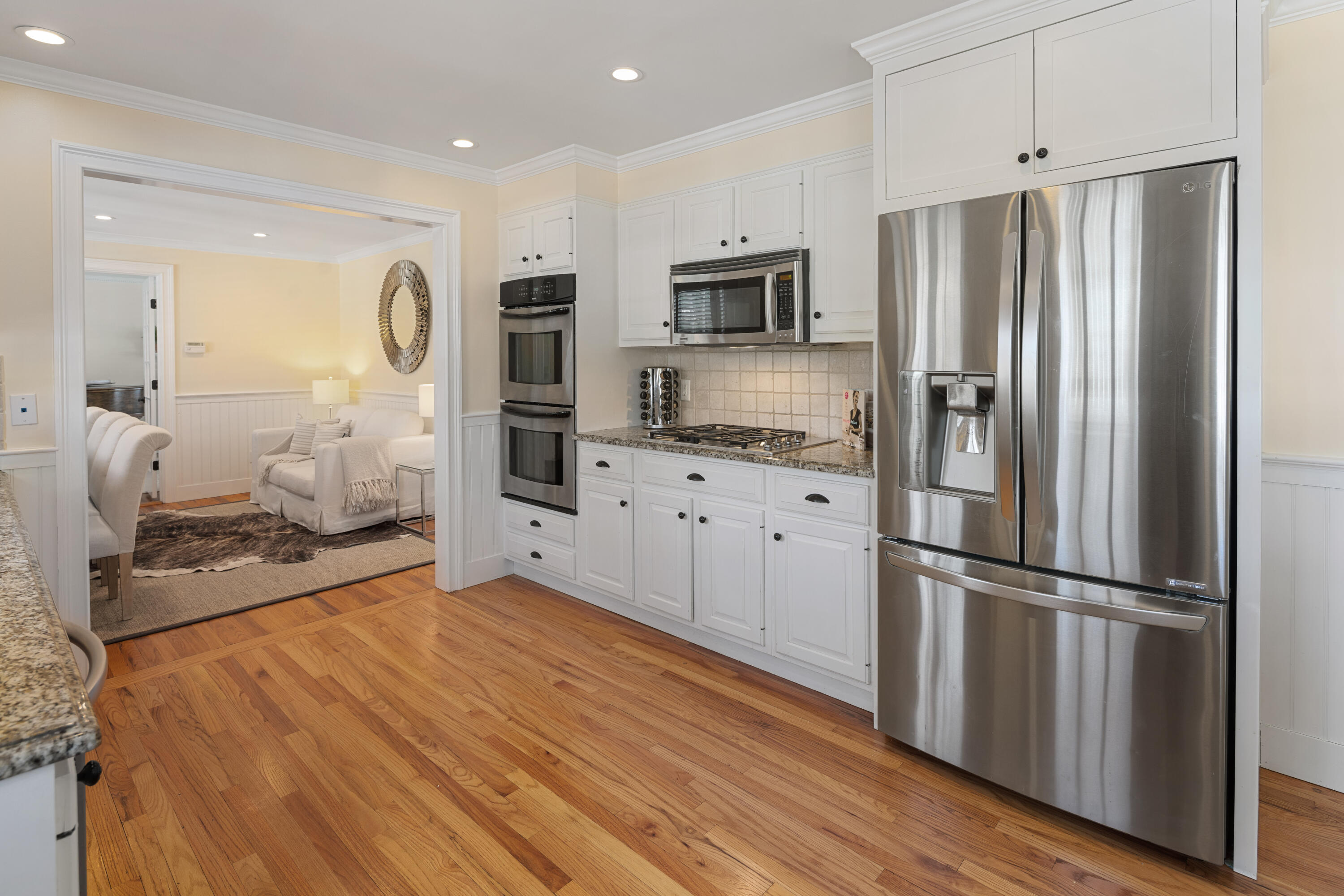 9 Duffy's Lane Darien, CT 06820 - Photo 14 of 42 a kitchen with stainless steel appliances a refrigerator sink and microwave